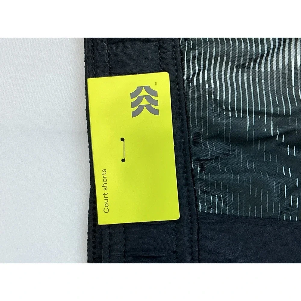 All In Motion Kids Boys‎ Athletic Court Shorts Black White Stripe Activewear LG
